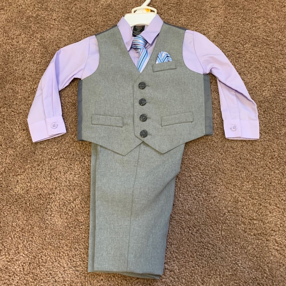 4 piece set kids baby boy tuxedo size 12 months
